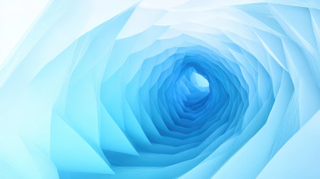 Abstract blue geometric tunnel vortex flowing linesの写真素材