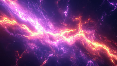 Abstract glowing luminous plasma energy background displaying electric current