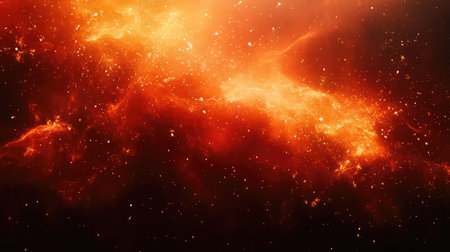 Glowing cosmic nebula forming vibrant abstract backgroundの写真素材