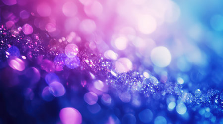 Shimmering glitter particles creating abstract bokeh sparkle backgroundの写真素材