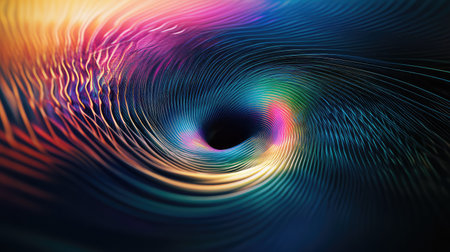 Abstract lines creating colorful swirling vortex effect