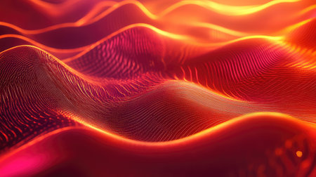 Abstract digital waves creating vibrant energy flow