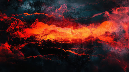 Abstract fire and lava flowing in dark texture