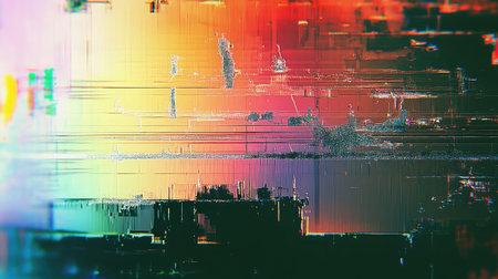 Digital glitch abstract background creating modern colorful pattern