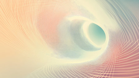 Abstract tunnel leading to light featuring pastel colors