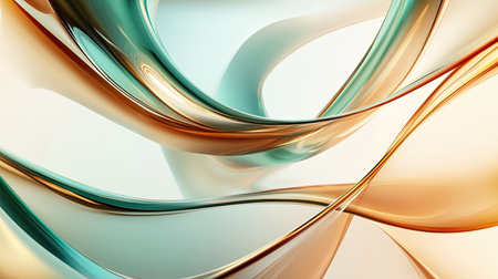 Dynamic abstract design featuring flowing colored shapes