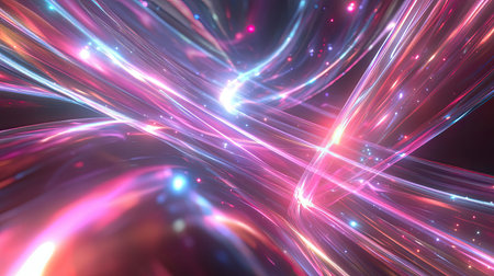 Abstract glowing lines representing data flow and energy
