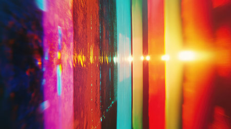 Abstract colorful vibrant gradient background with digital light effects