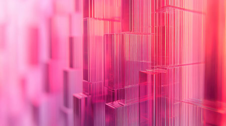 Abstract technological background showing pink glowing digital structures