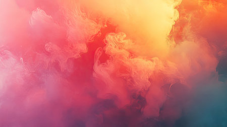 Abstract smoky ink background dissolving vibrant colorsの写真素材