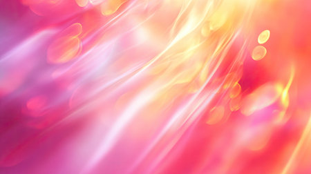 Abstract warm light flowing bokeh background