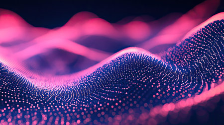 Digital wave pattern visualizing data flow technology concept