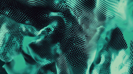 Digital wave pattern forming abstract data gridの写真素材