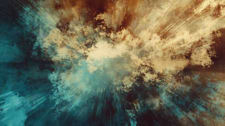 Abstract painting creating dramatic textured background with brushstrokesの写真素材