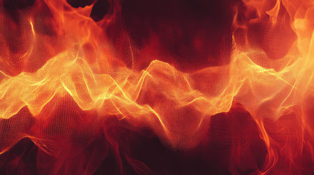 Abstract warm flowing energy forming glowing wavesの写真素材