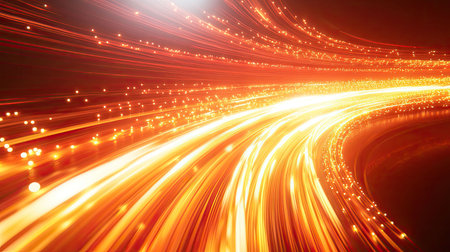 Optical fiber data flowing high speed network connection