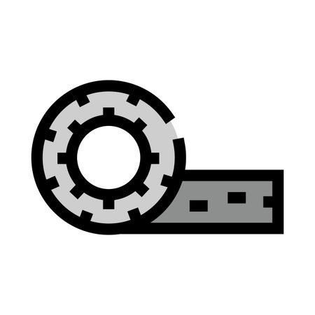 Film strip reel icon representing cinema productionのイラスト素材