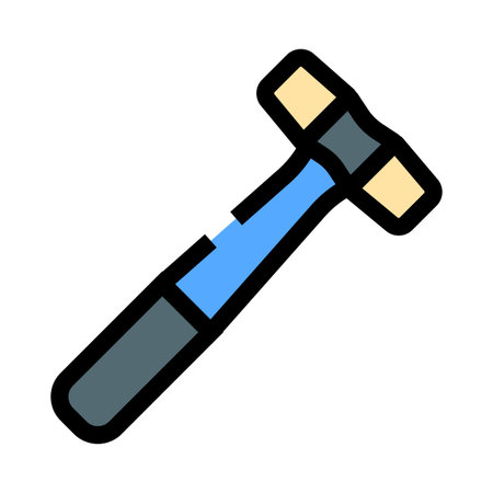 Rubber mallet soft faced hammer tool icon illustrationのイラスト素材