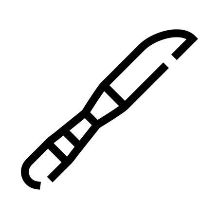 Outline knife icon representing kitchen cutlery utensilのイラスト素材