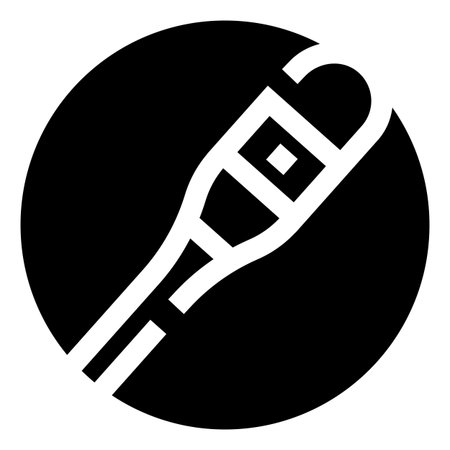 Crutch icon representing support, disability, and recoveryのイラスト素材