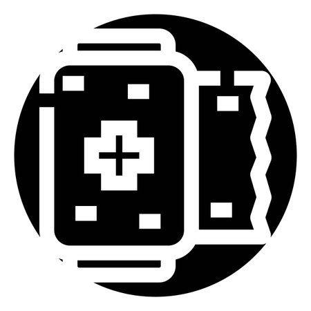 First aid kit icon representing emergency medical careのイラスト素材