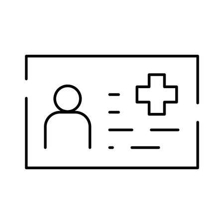 Medical id card showing patient health identification dataのイラスト素材