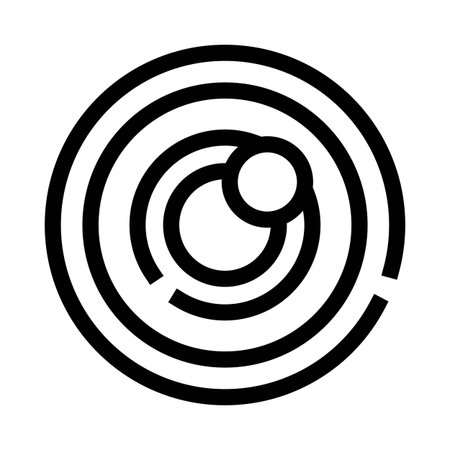 Eye pupil iris abstract cosmic orbit icon conceptのイラスト素材