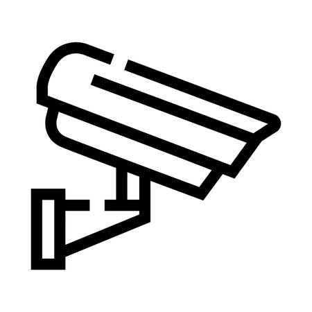 Security camera icon providing constant surveillance and protectionのイラスト素材