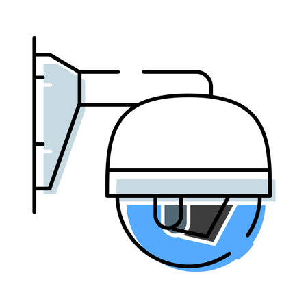 Security dome camera monitoring system providing surveillance
