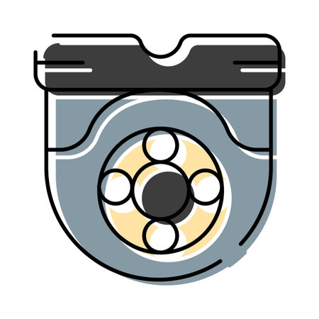 Security camera monitoring system, cctv dome iconのイラスト素材