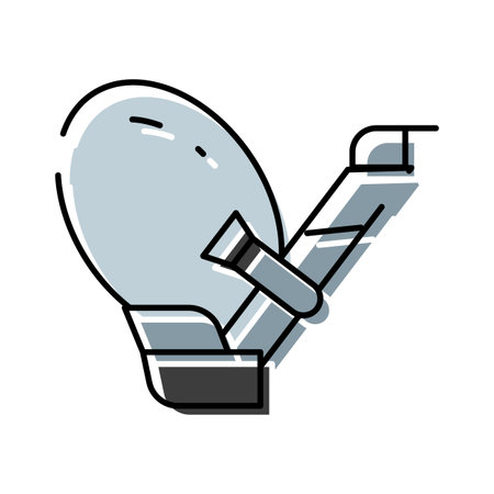 Satellite dish antenna receiving network technology signalのイラスト素材