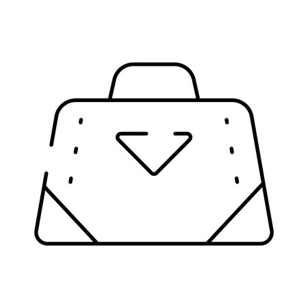 Fashion accessory outlining a classic handbag iconのイラスト素材