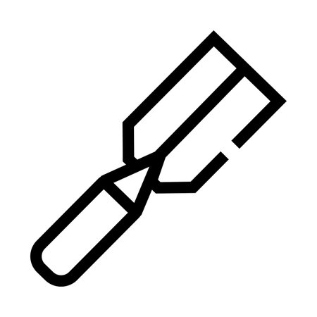Chisel carpentry tool outline vector icon