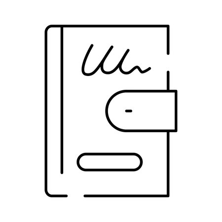 Personal diary organizer concept with handwritten notesのイラスト素材