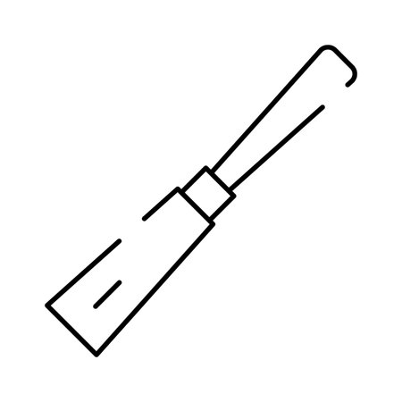Woodworking chisel tool for carving and craftのイラスト素材