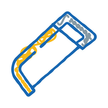Hand tool hacksaw for construction and carpentry workのイラスト素材