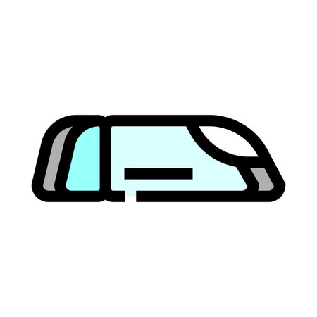 Fast modern train icon illustrating high speed travelのイラスト素材