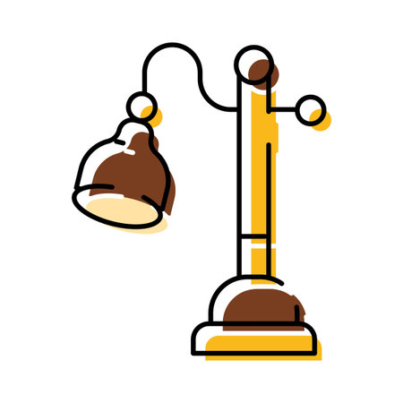Desktop reading lamp icon for office workのイラスト素材