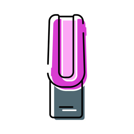 Pink highlighter pen marking important text areaのイラスト素材