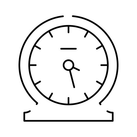 Alarm clock line art measuring time concept