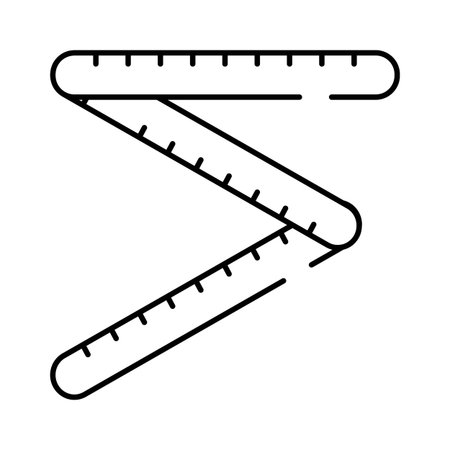 Folding rule measuring tool for construction and carpentry