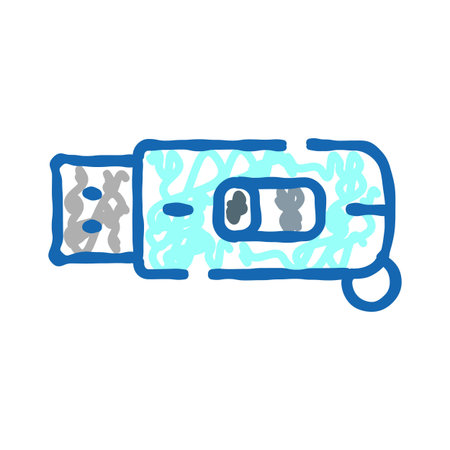Doodle drawing of usb flash drive for data storage