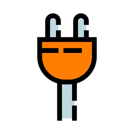Electric power plug connecting energy technology icon