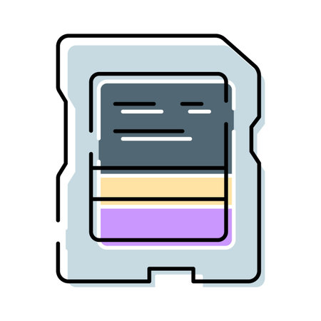 Sd card icon representing data storage and memory