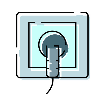 Electrical power outlet with cable plug inserted