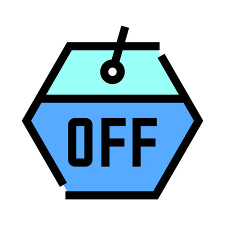 Off power button discount hexagonal tag icon