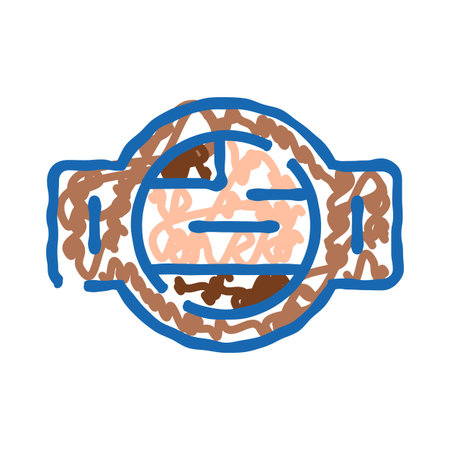 Blue water meter concept sketch iconのイラスト素材