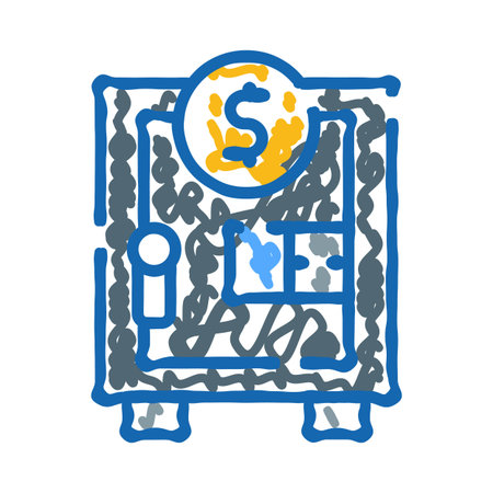 Money dollar safe box saving security conceptのイラスト素材