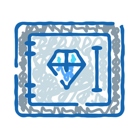 Diamond valuable asset certificate for wealth managementのイラスト素材