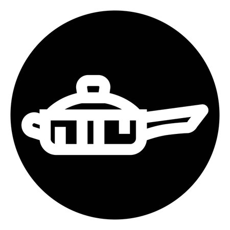 Cooking pot and pan glyph icon designのイラスト素材